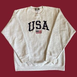 USA Embroidered Crewneck Sweatshirt